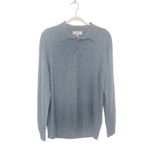 Turnbury Extra Fine Merino Wool Collared Knit Sweater Size Large.